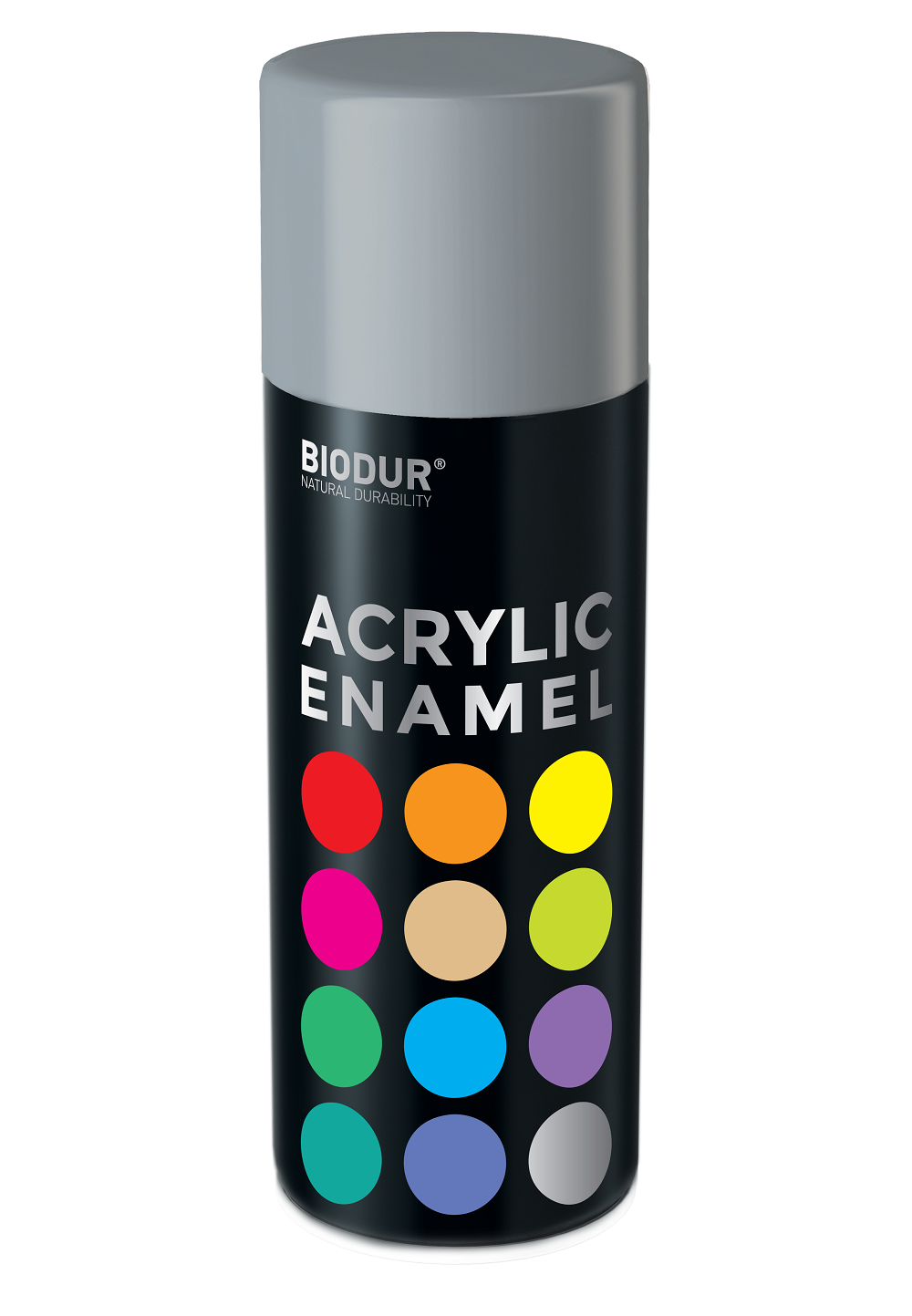 Емаль акрилова Biodur RAL 7046 сірий високий глянець 400 мл